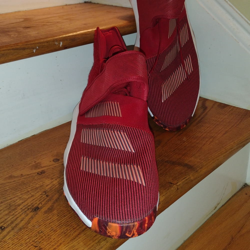 Adidas Harden B/E 3 Red-Solar Orange Lace Up Basketball Adidas Red athletic shoe